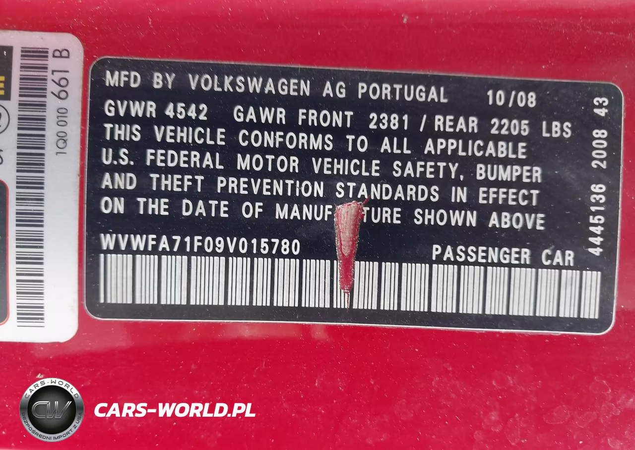2009 Volkswagen Eos Lux VIN:WVWFA71F09V015780 - 9