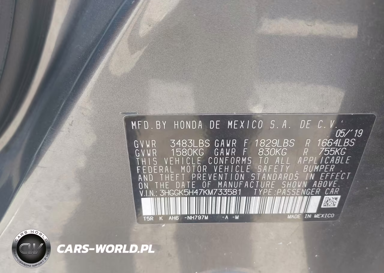 2019 Honda Fit Lx VIN:3HGGK5H47KM733581 - 9