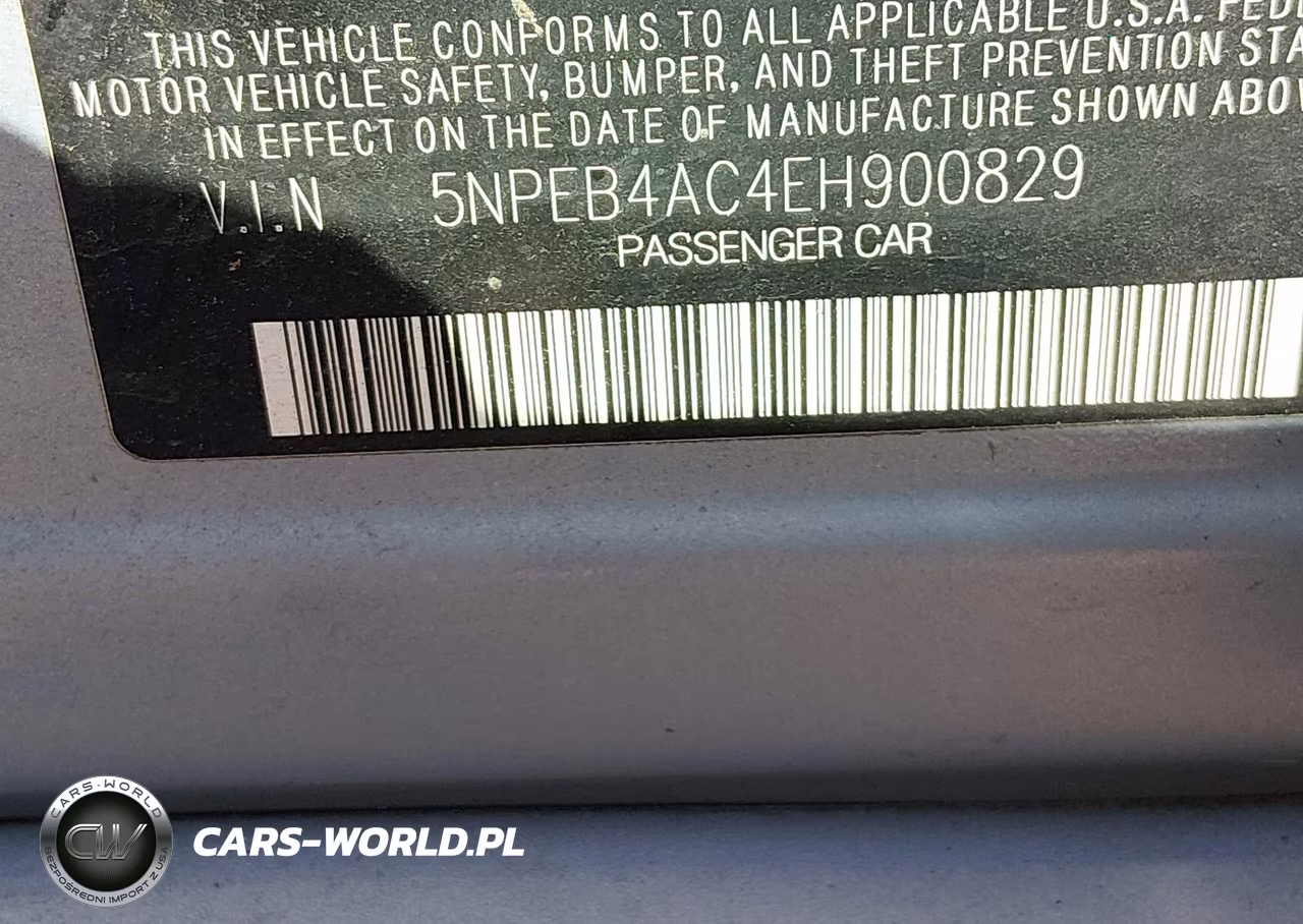 2014 Hyundai Sonata Gls VIN:5NPEB4AC4EH900829 - 9
