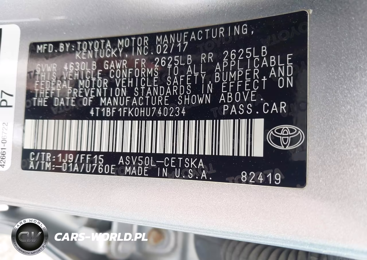 2017 Toyota Camry Le VIN:4T1BF1FK0HU740234 - 9