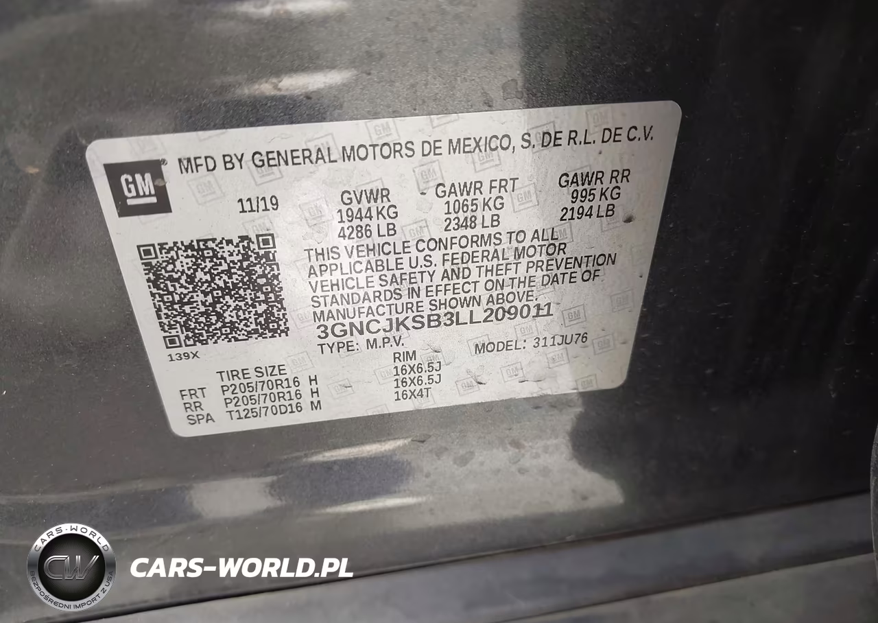 2020 Chevrolet Trax Fwd Ls VIN:3GNCJKSB3LL209011 - 9