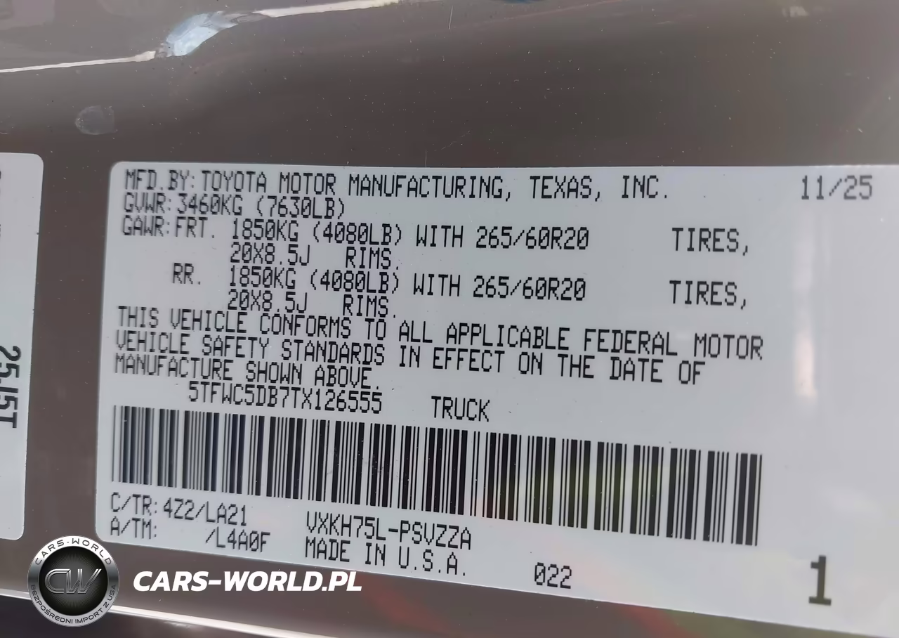 2026 Toyota Tundra Hybrid Platinum Hybrid Crewmax 5.5' Bed VIN:5TFWC5DB7TX126555 - 9