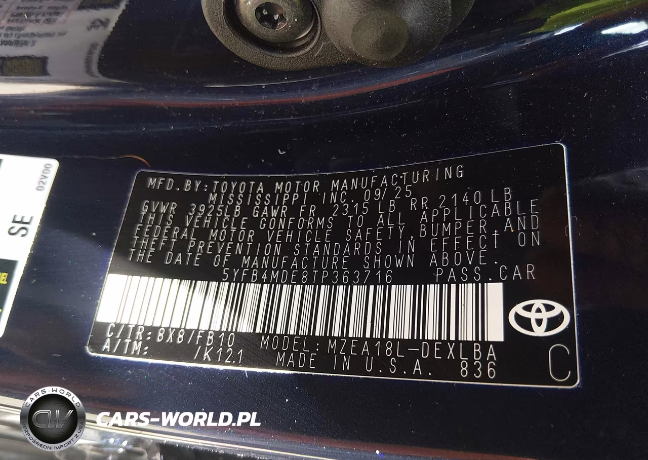 2026 Toyota Corolla Le VIN:5YFB4MDE8TP363716 - 9