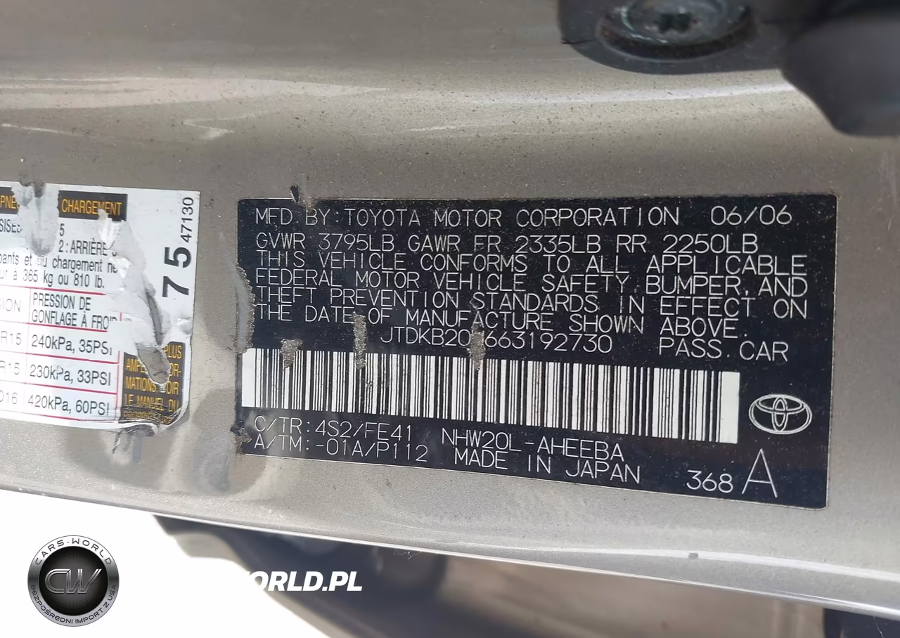 2006 Toyota Prius VIN:JTDKB20U663192730 - 9
