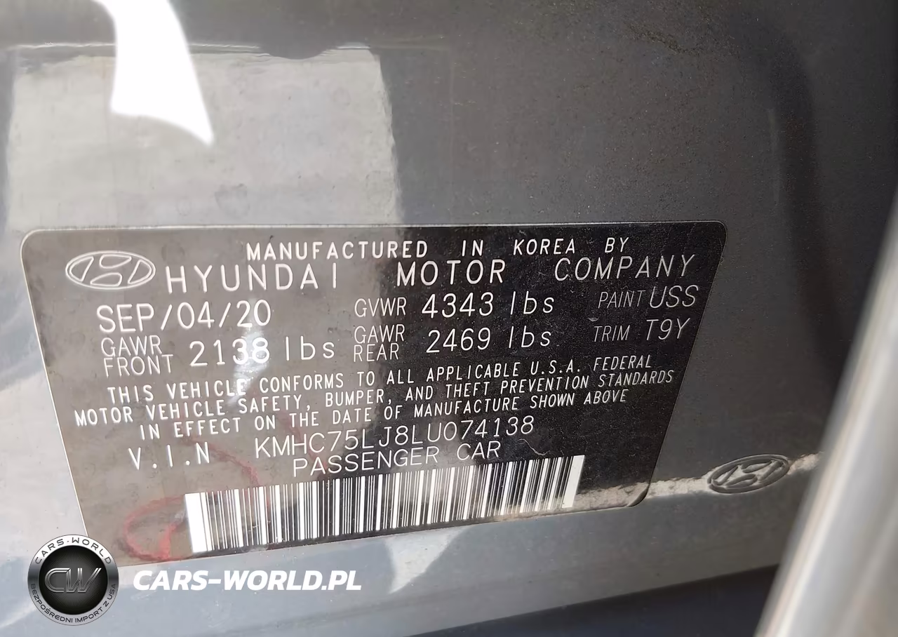 2020 Hyundai Ioniq Electric Se VIN:KMHC75LJ8LU074138 - 9