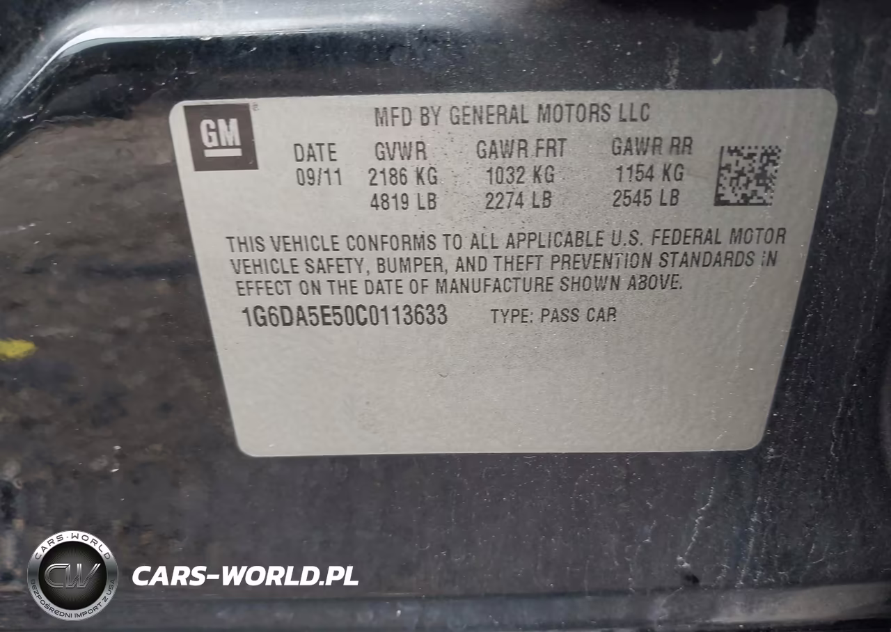2012 Cadillac Cts Standard VIN:1G6DA5E50C0113633 - 9