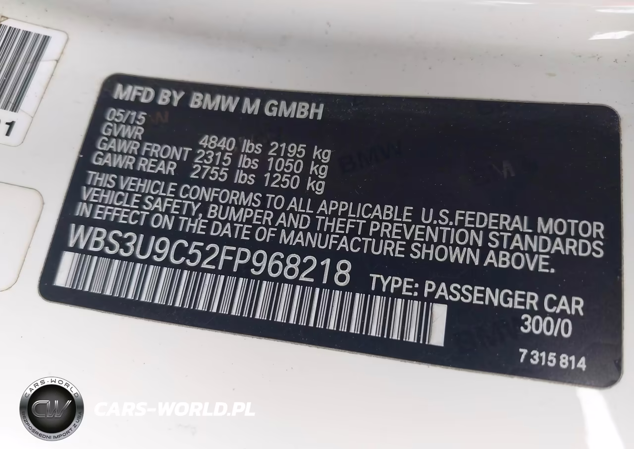 2015 BMW M4 VIN:WBS3U9C52FP968218 - 9