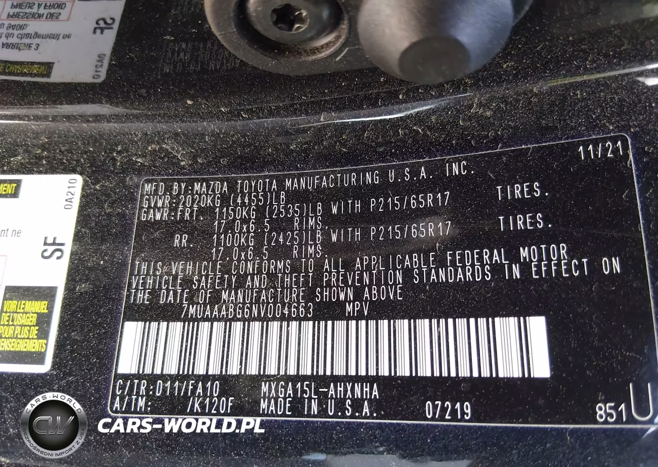 2022 Toyota Corolla Cross L VIN:7MUAAABG6NV004663 - 9