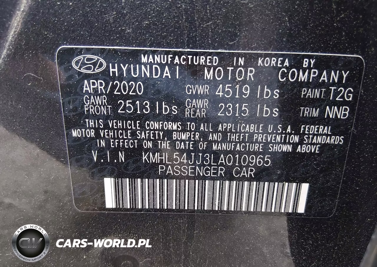2020 Hyundai Sonata Hybrid Limited VIN:KMHL54JJ3LA010965 - 9