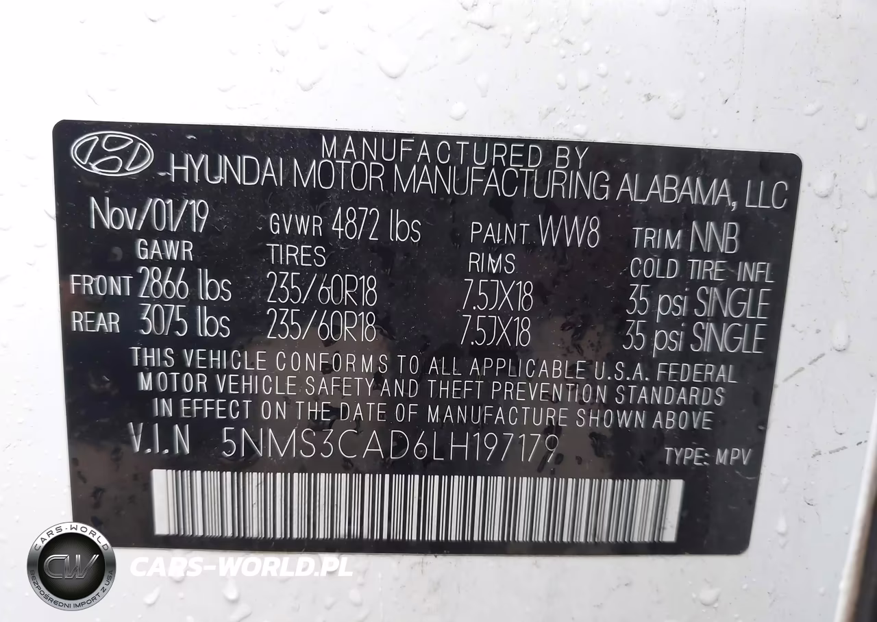 2020 Hyundai Santa Fe Sel VIN:5NMS3CAD6LH197179 - 9