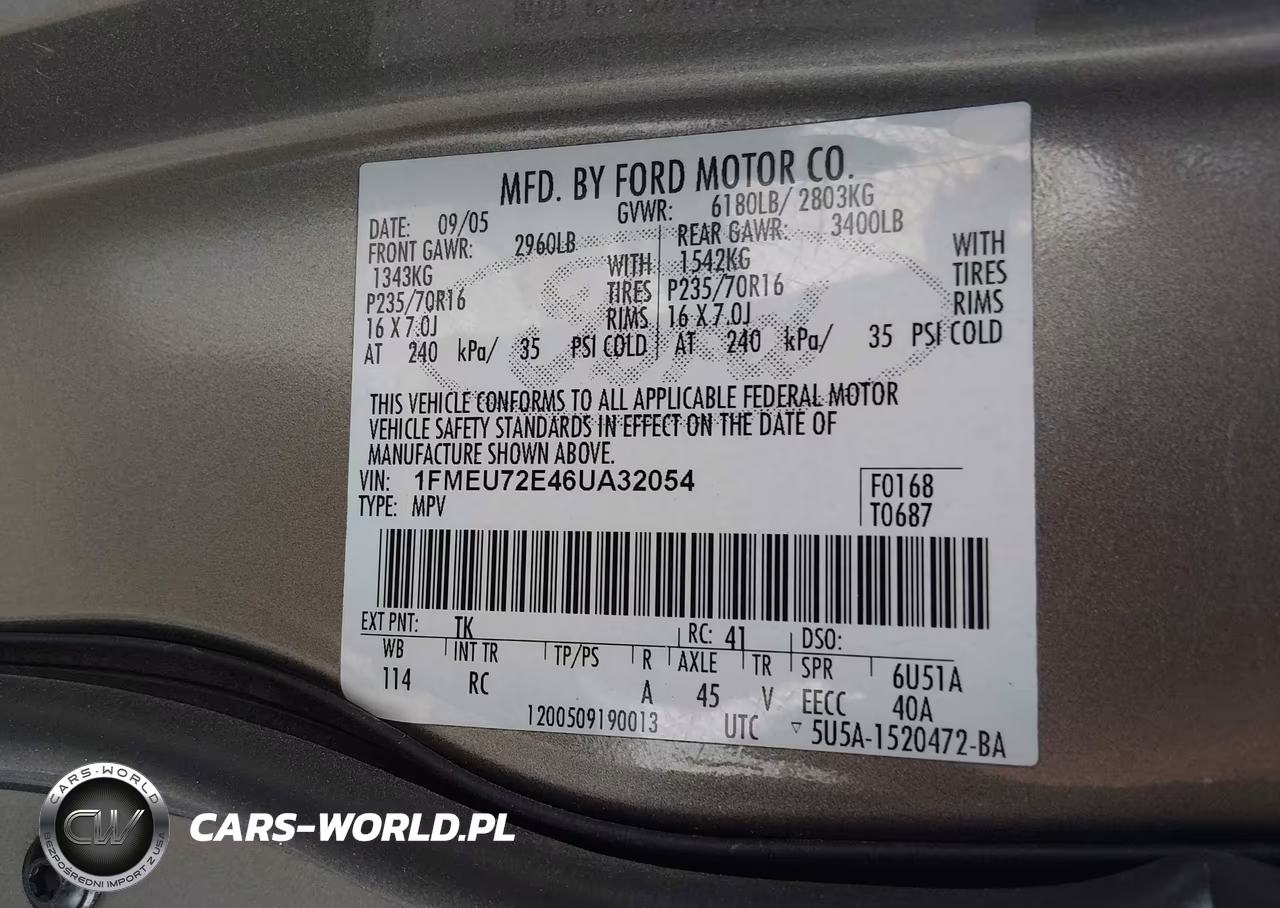 2006 Ford Explorer Xls VIN:1FMEU72E46UA32054 - 9