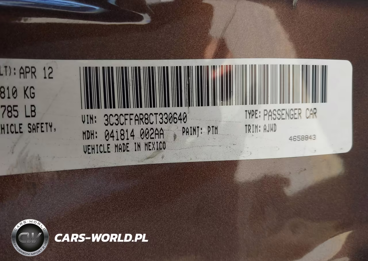 2012 Fiat 500 Pop VIN:3C3CFFAR8CT330640 - 9