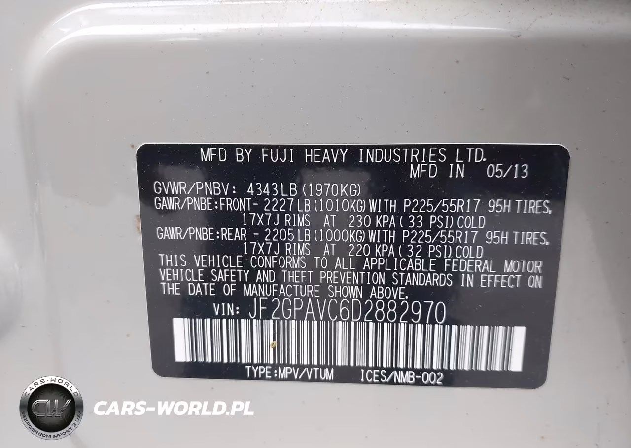 2013 Subaru Xv Crosstrek 2.0I Premium VIN:JF2GPAVC6D2882970 - 9