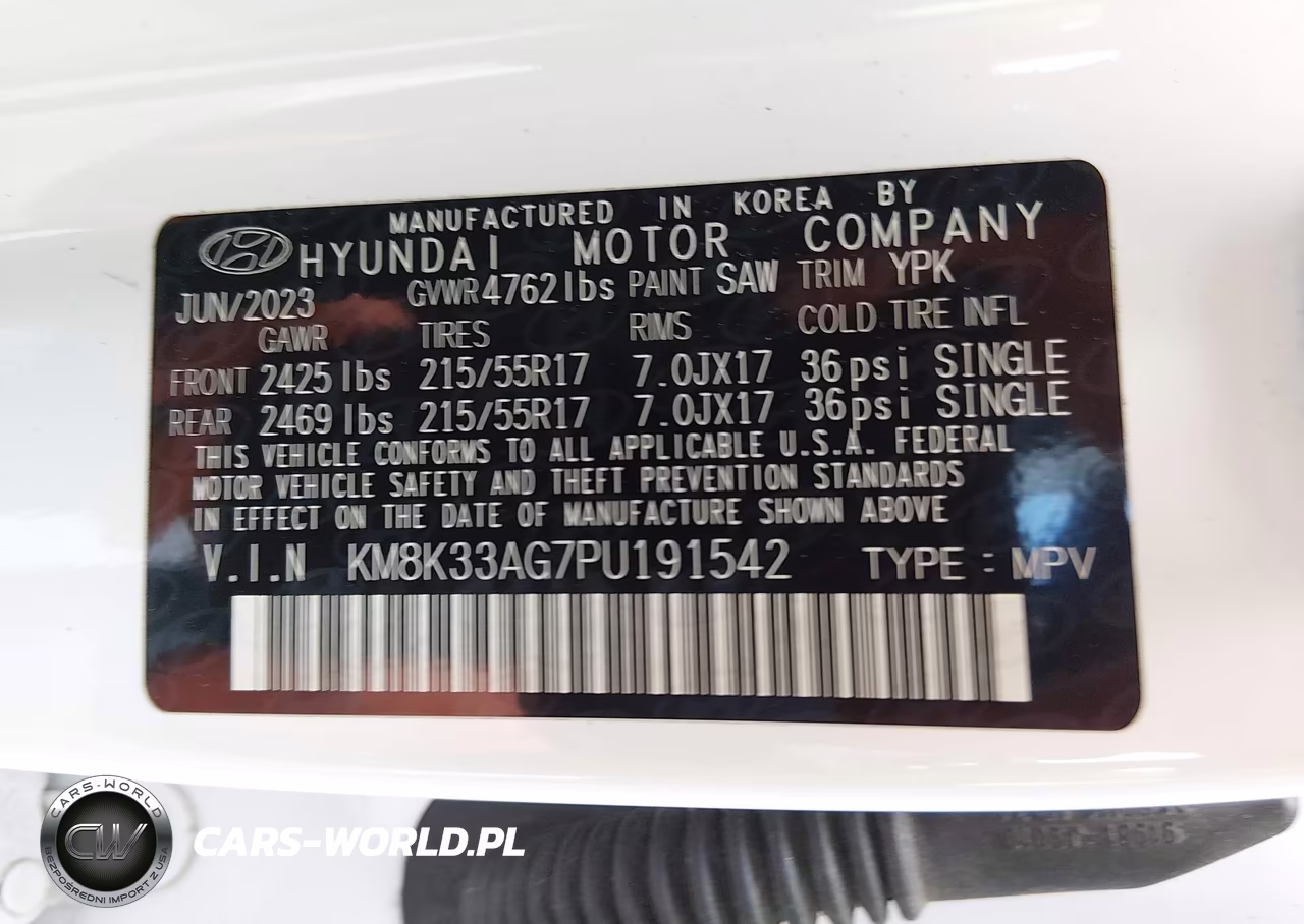 2023 Hyundai Kona Electric Sel VIN:KM8K33AG7PU191542 - 9