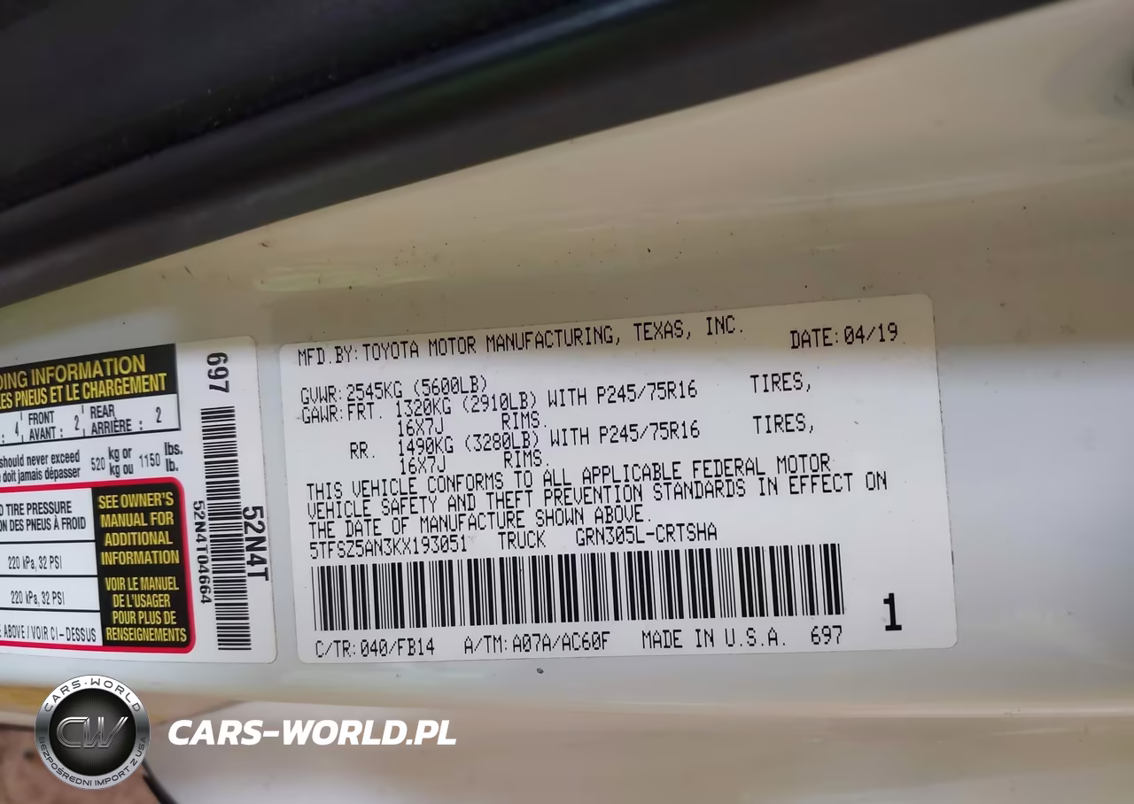 2019 Toyota Tacoma Sr V6 VIN:5TFSZ5AN3KX193051 - 9