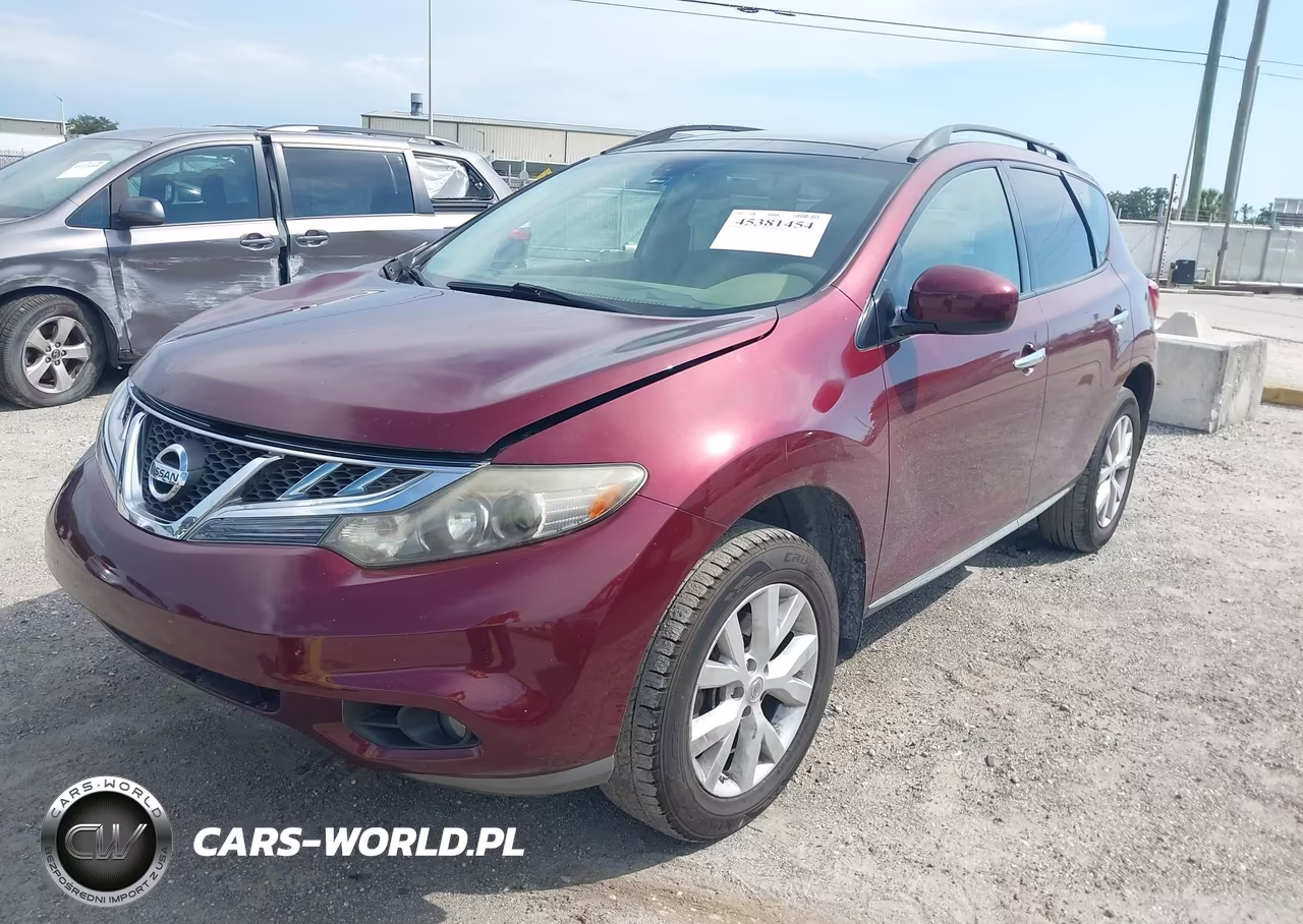 2012 Nissan Murano Sl VIN:JN8AZ1MW9CW235257 - 2
