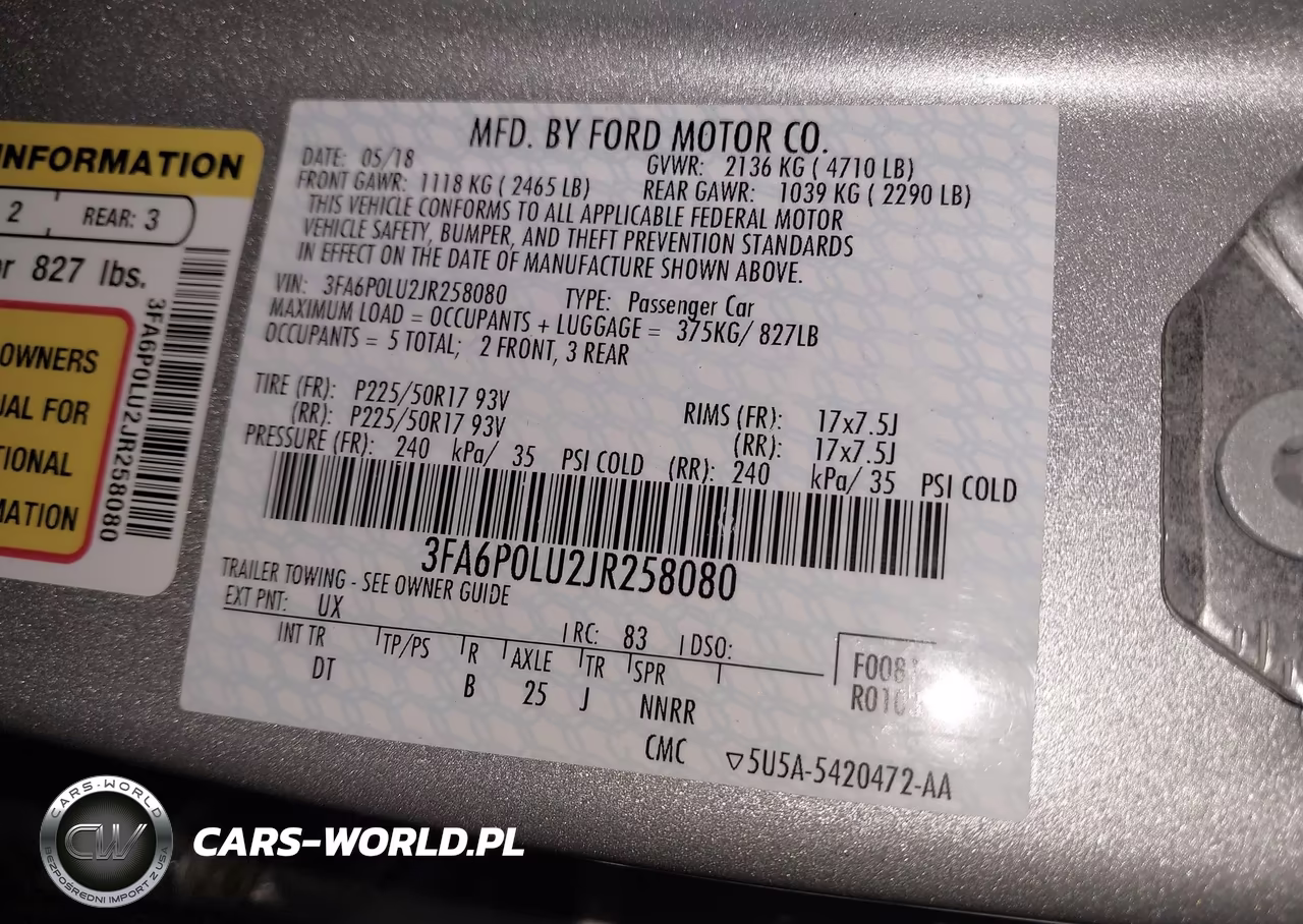 2018 Ford Fusion Hybrid Se VIN:3FA6P0LU2JR258080 - 9