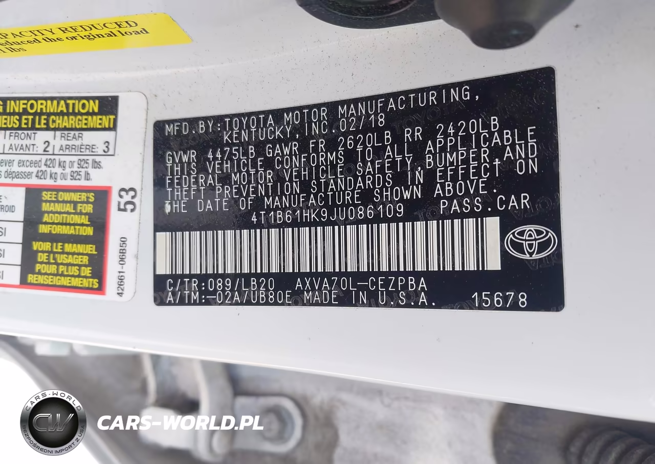 2018 Toyota Camry Xse VIN:4T1B61HK9JU086109 - 9