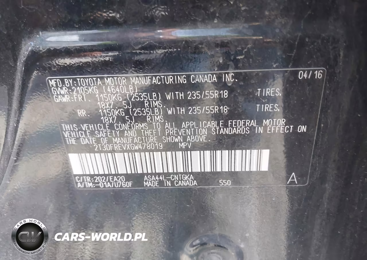 2016 Toyota Rav4 Limited VIN:2T3DFREVXGW478019 - 9