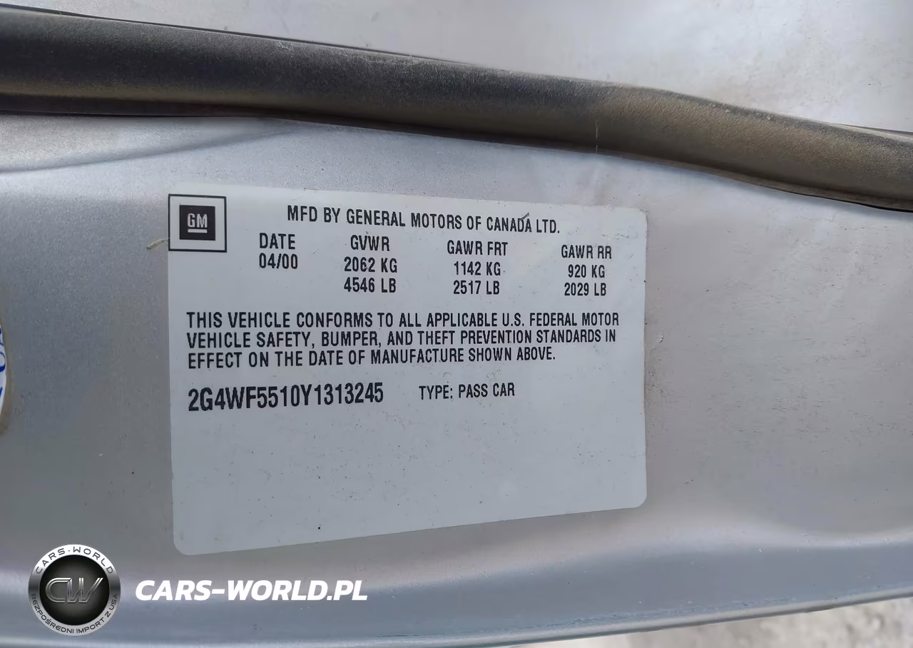 2000 Buick Regal Gs VIN:2G4WF5510Y1313245 - 9