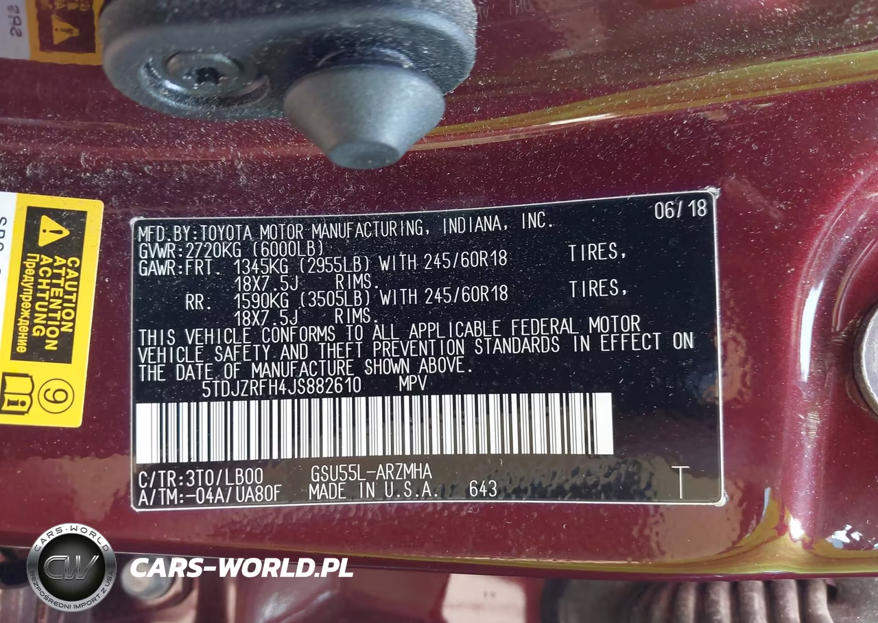 2018 Toyota Highlander Xle VIN:5TDJZRFH4JS882610 - 9