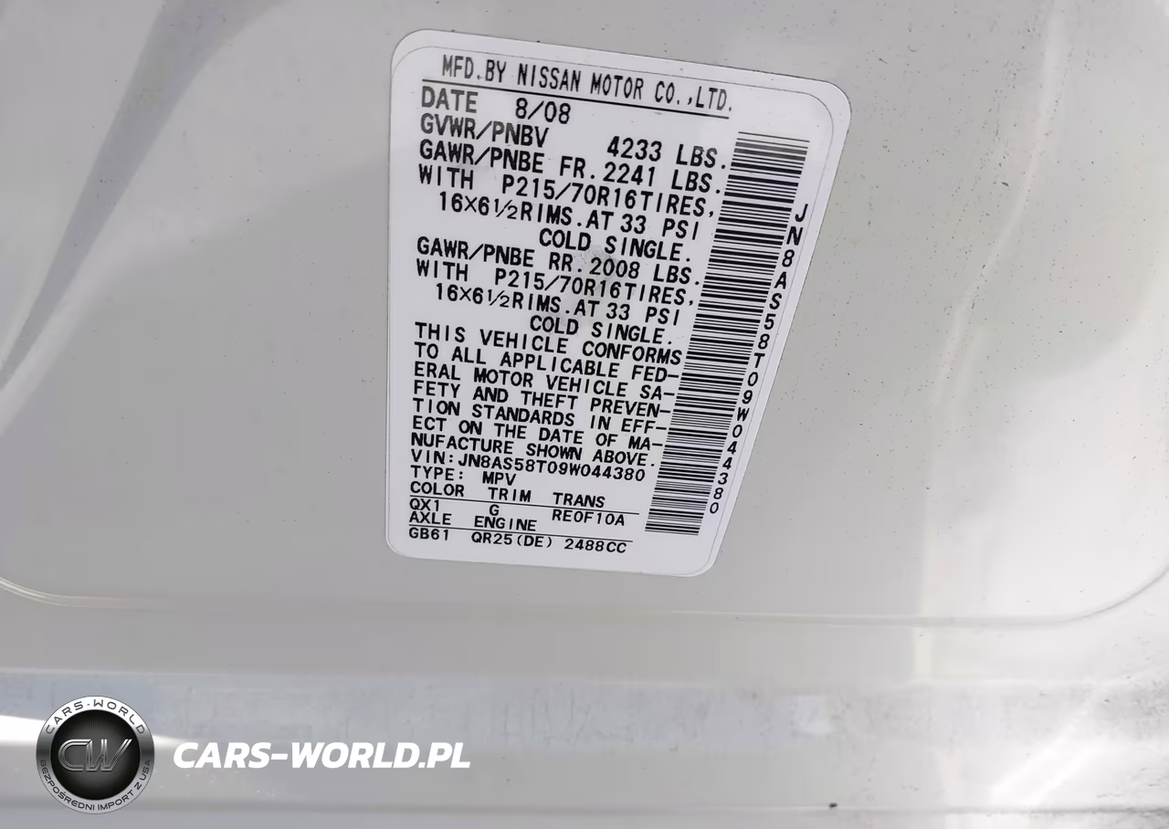 2009 Nissan Rogue S VIN:JN8AS58T09W044380 - 9