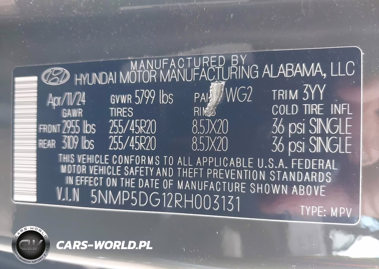 2024 Hyundai Santa Fe Hybrid Calligraphy VIN:5NMP5DG12RH003131 - 9
