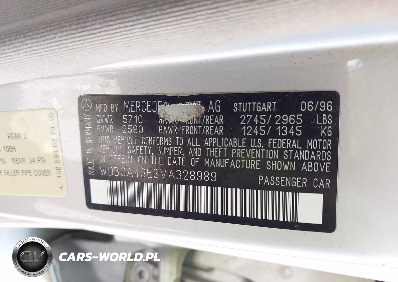 1997 Mercedes-Benz S 420 VIN:WDBGA43E3VA328989 - 9