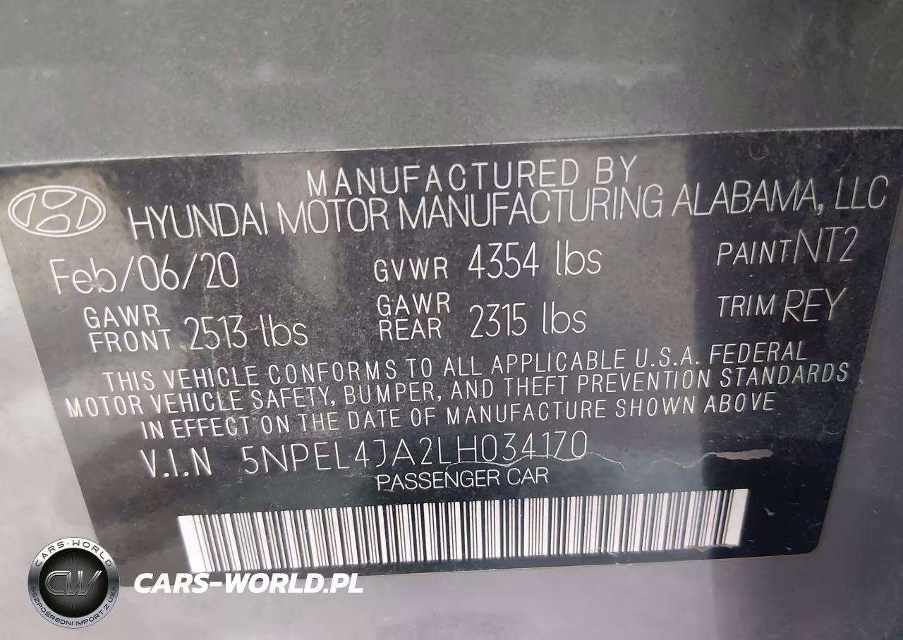 2020 Hyundai Sonata Sel VIN:5NPEL4JA2LH034170 - 9