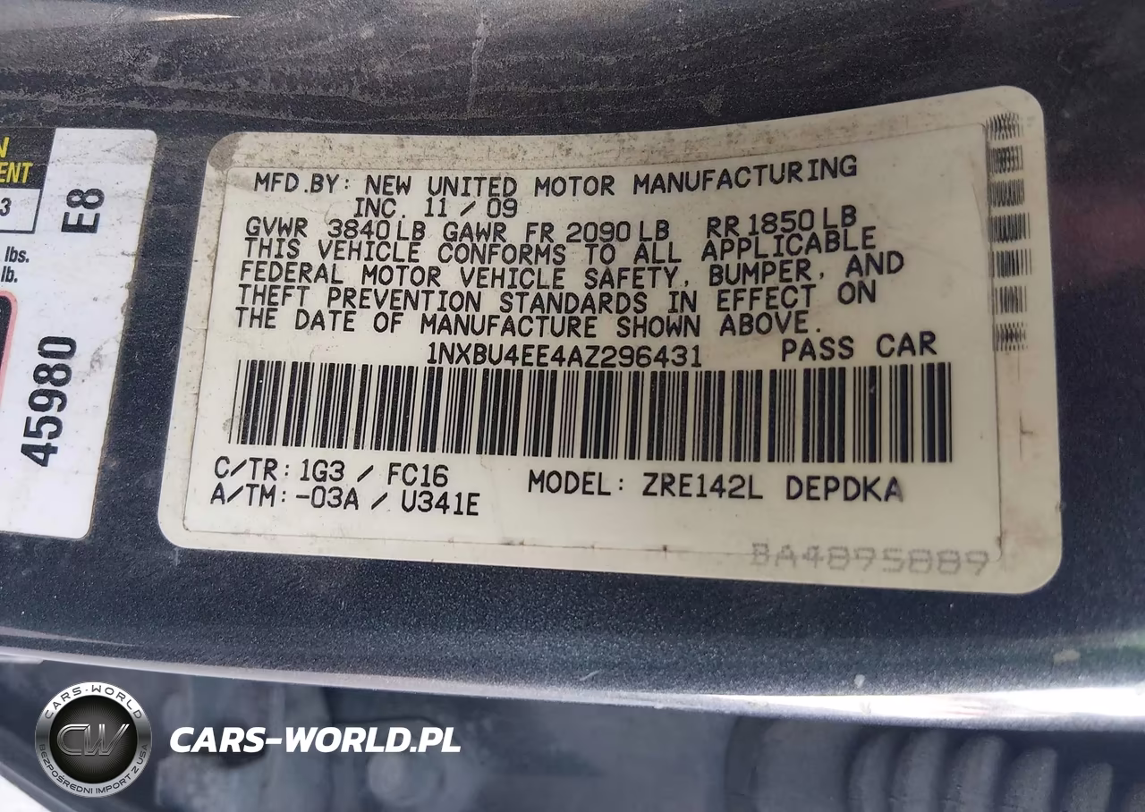 2010 Toyota Corolla Le VIN:1NXBU4EE4AZ296431 - 9