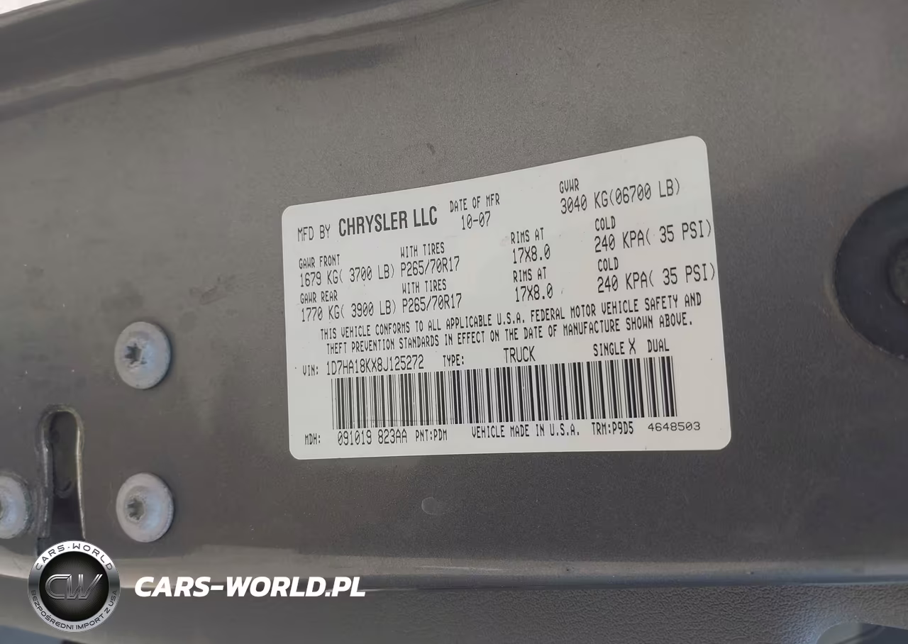 2008 Dodge Ram 1500 St-Sxt VIN:1D7HA18KX8J125272 - 9