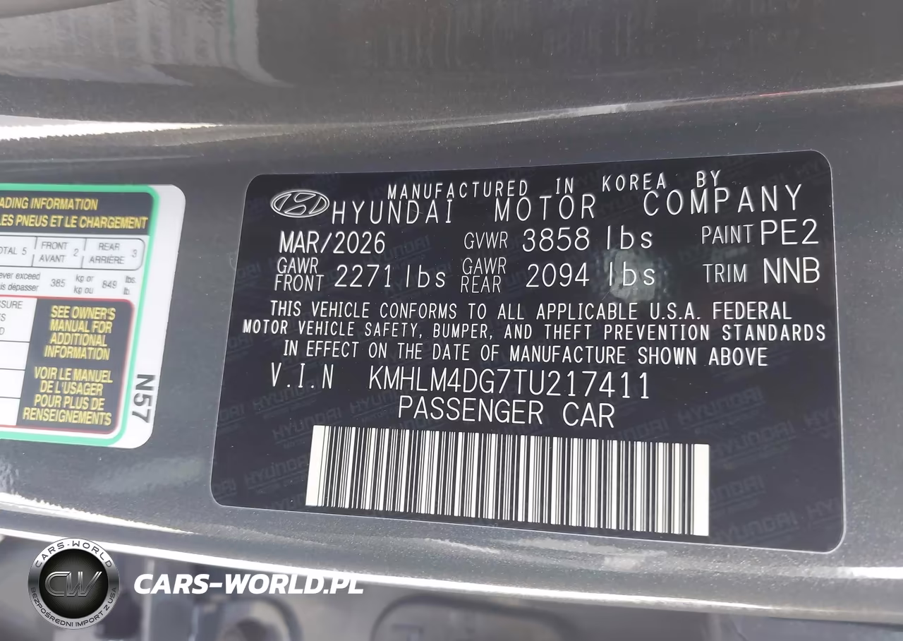 2026 Hyundai Elantra Sel Sport VIN:KMHLM4DG7TU217411 - 9