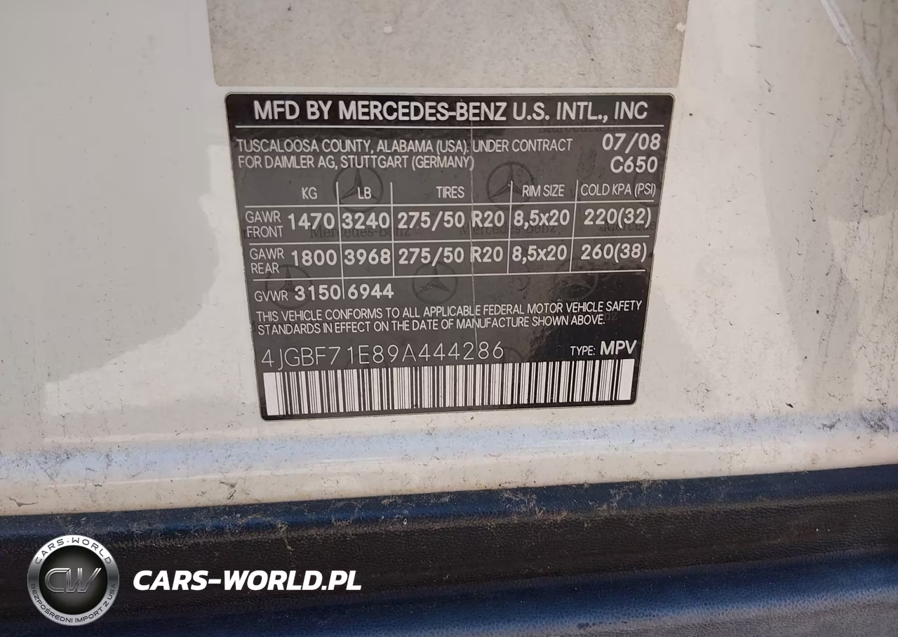 2009 Mercedes-Benz Gl 450 4Matic VIN:4JGBF71E89A444286 - 9