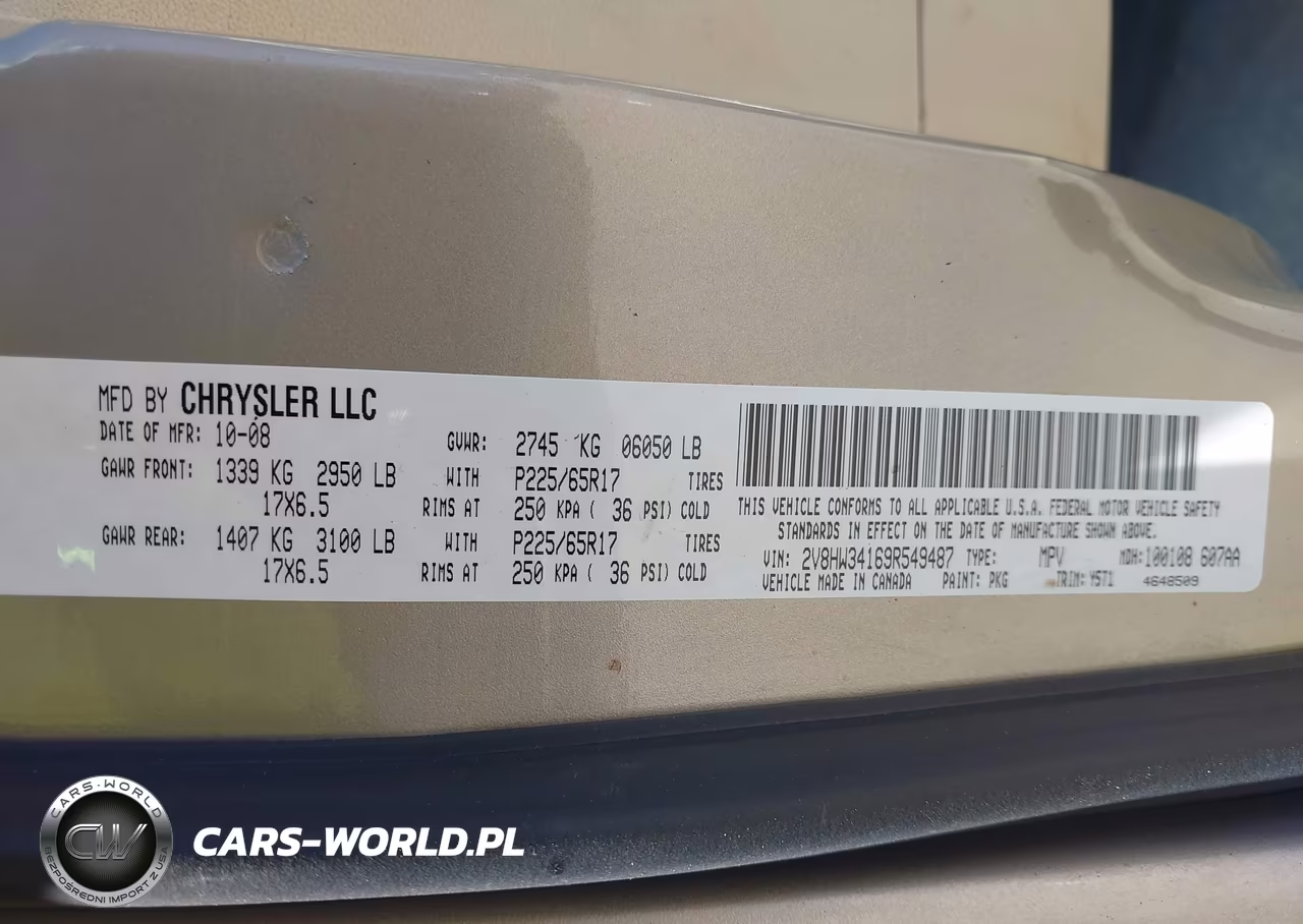2009 Volkswagen Routan Se VIN:2V8HW34169R549487 - 9