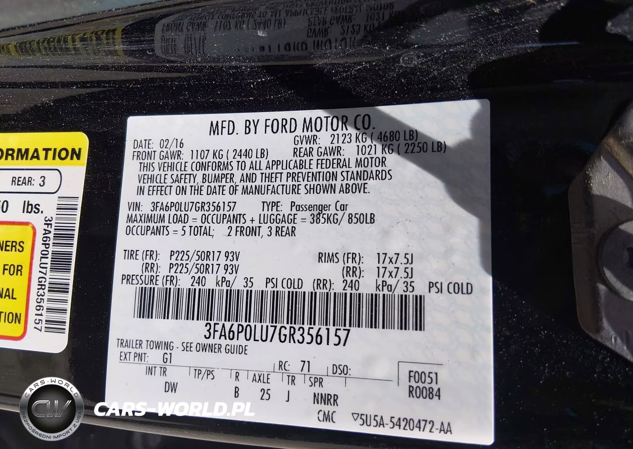 2016 Ford Fusion Hybrid Se VIN:3FA6P0LU7GR356157 - 9