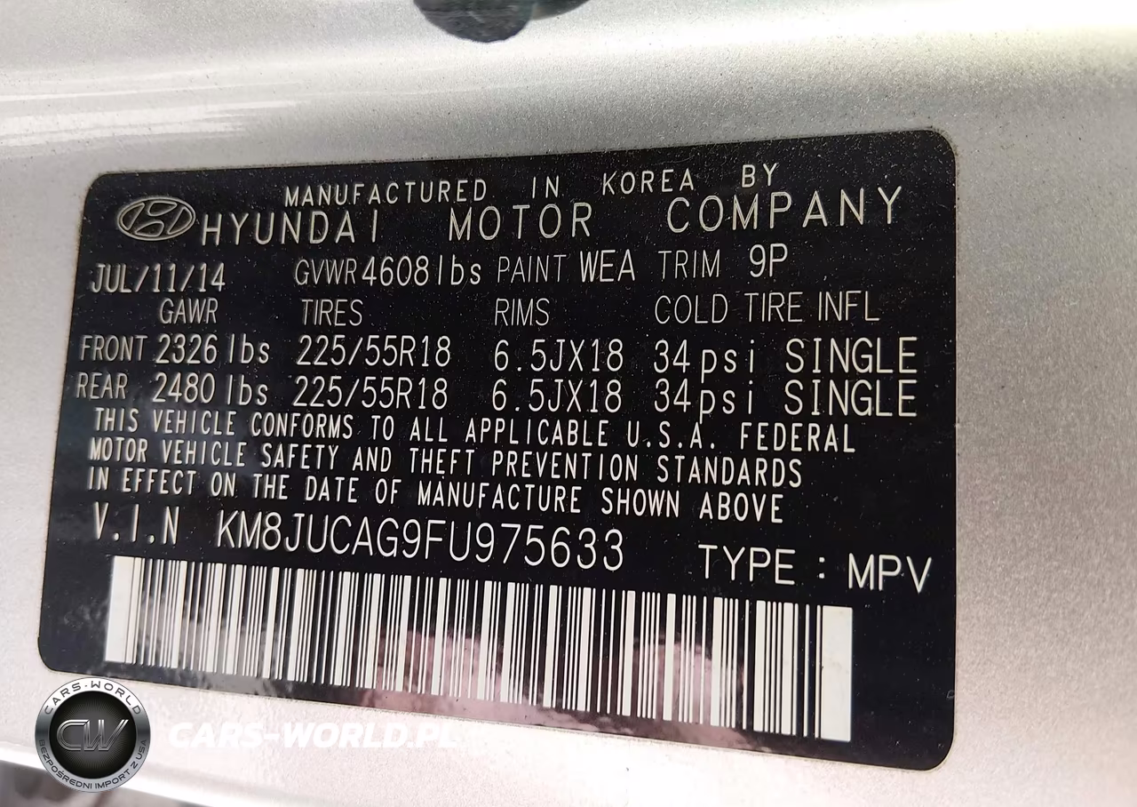 2015 Hyundai Tucson Limited VIN:KM8JUCAG9FU975633 - 9