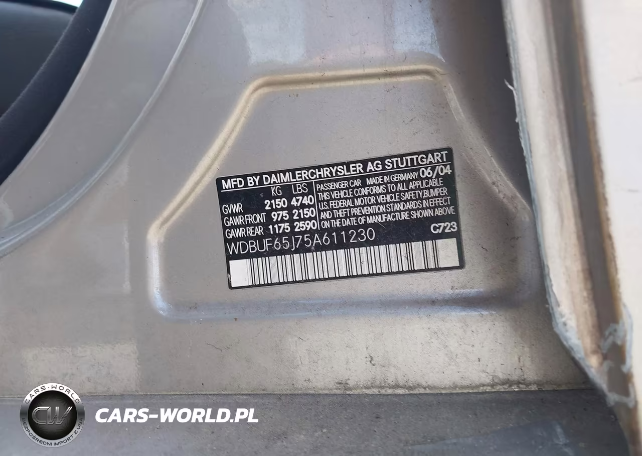 2005 Mercedes-Benz E 320 VIN:WDBUF65J75A611230 - 9