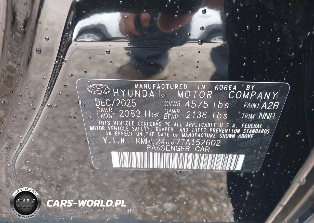 2026 Hyundai Sonata Hybrid Blue VIN:KMHL24JJ7TA152602 - 9