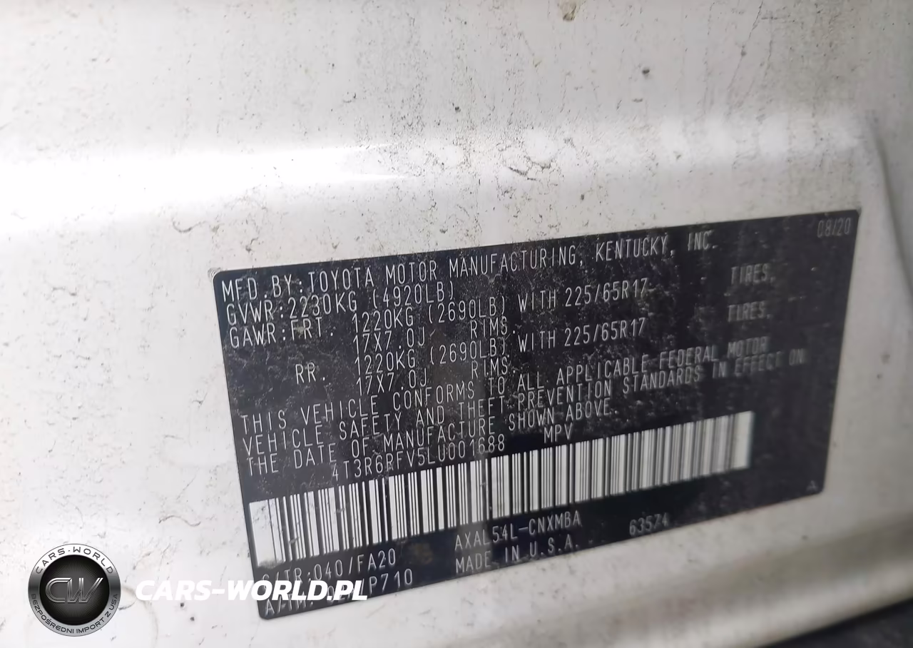 2020 Toyota Rav4 Hybrid Xle VIN:4T3R6RFV5LU001688 - 9