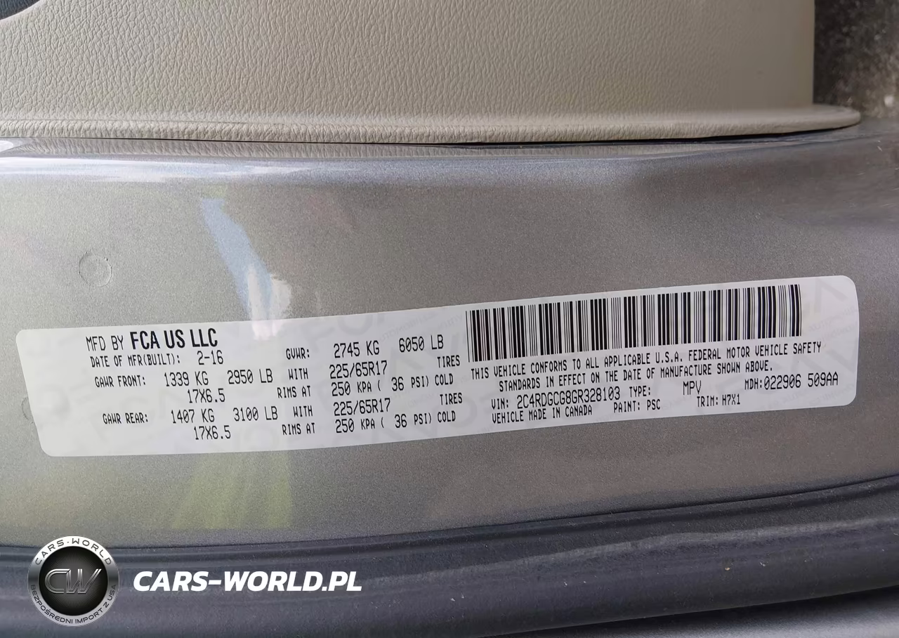2016 Dodge Grand Caravan Sxt VIN:2C4RDGCG8GR328103 - 9