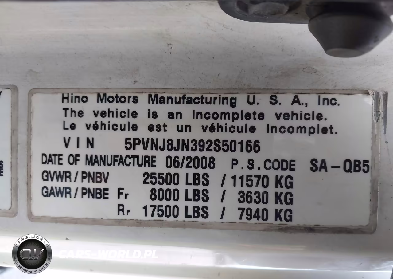 2009 Hino 258-268 VIN:5PVNJ8JN392S50166 - 8