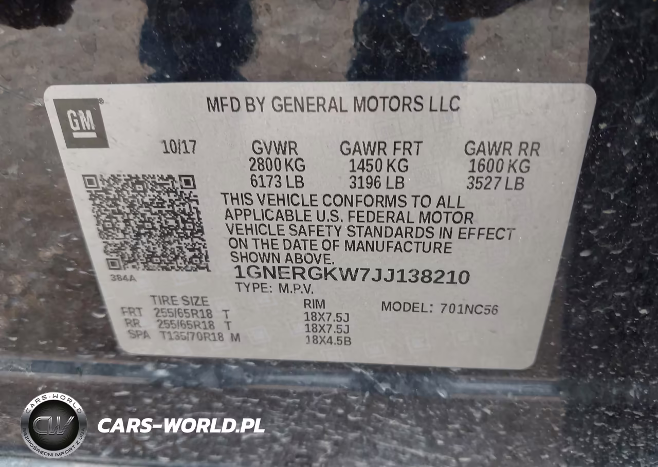 2018 Chevrolet Traverse 1Lt VIN:1GNERGKW7JJ138210 - 9