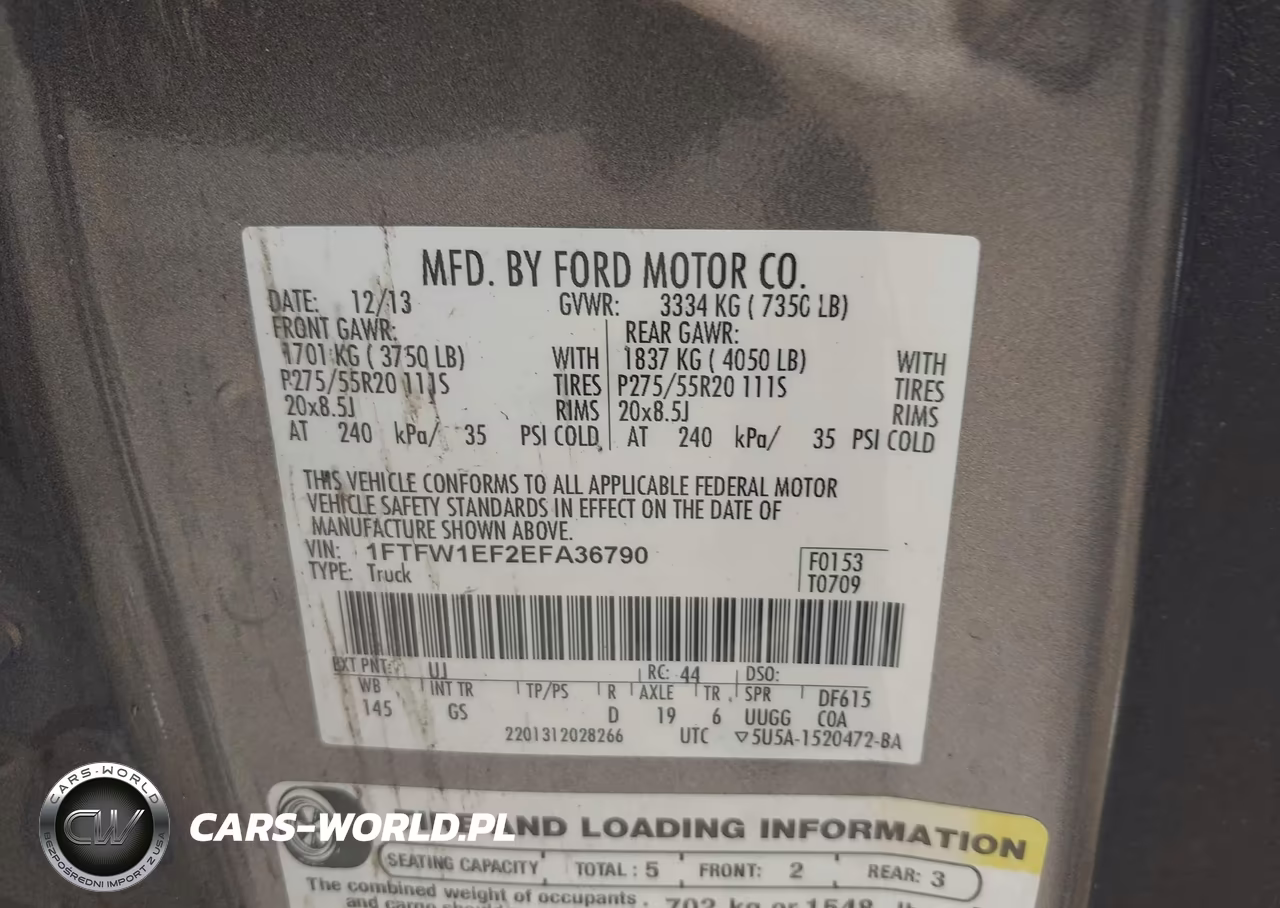 2014 Ford F-150 Xlt VIN:1FTFW1EF2EFA36790 - 9