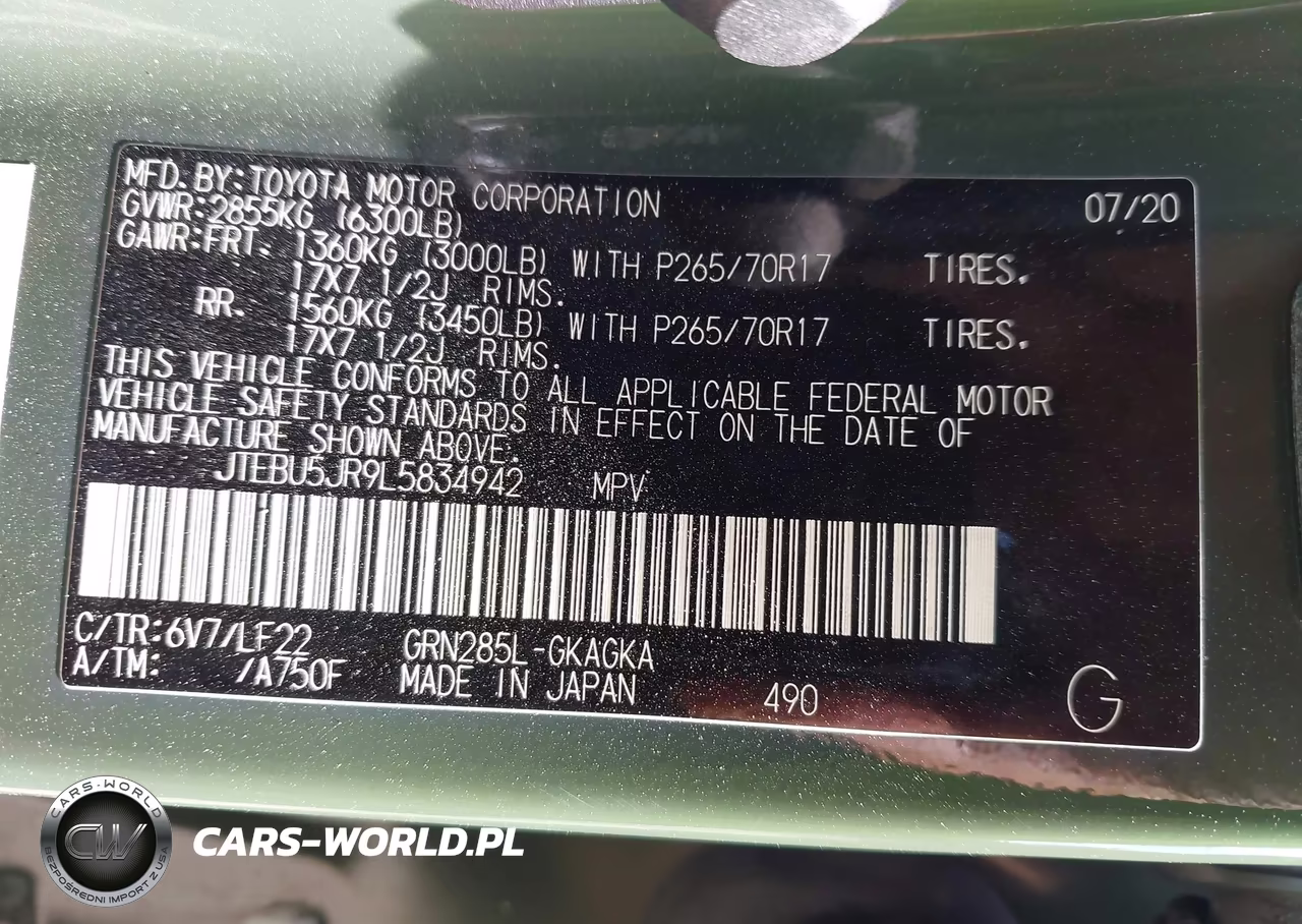 2020 Toyota 4Runner Trd Pro VIN:JTEBU5JR9L5834942 - 9