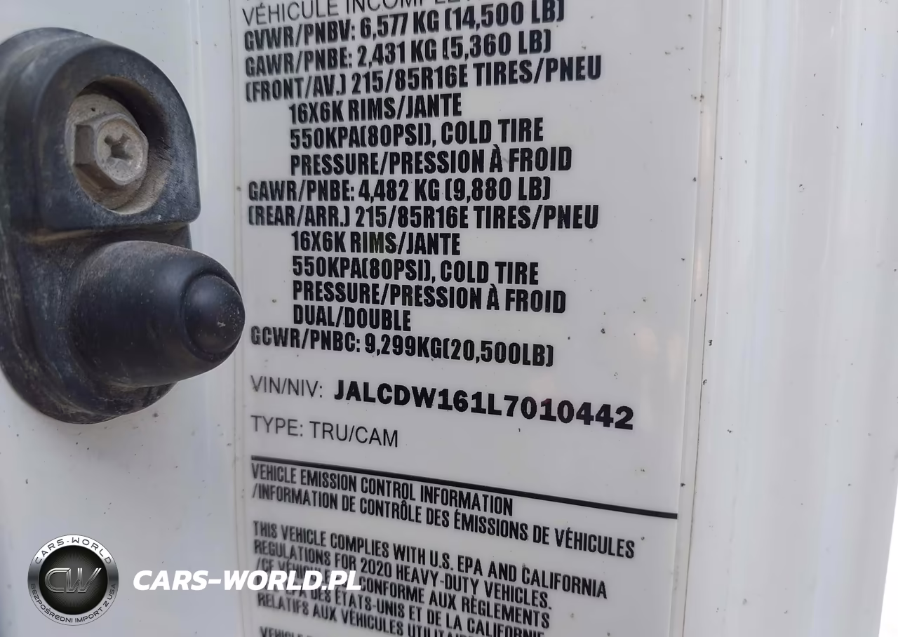 2020 Chevrolet 4500Hd Lcf Diesel VIN:JALCDW161L7010442 - 8