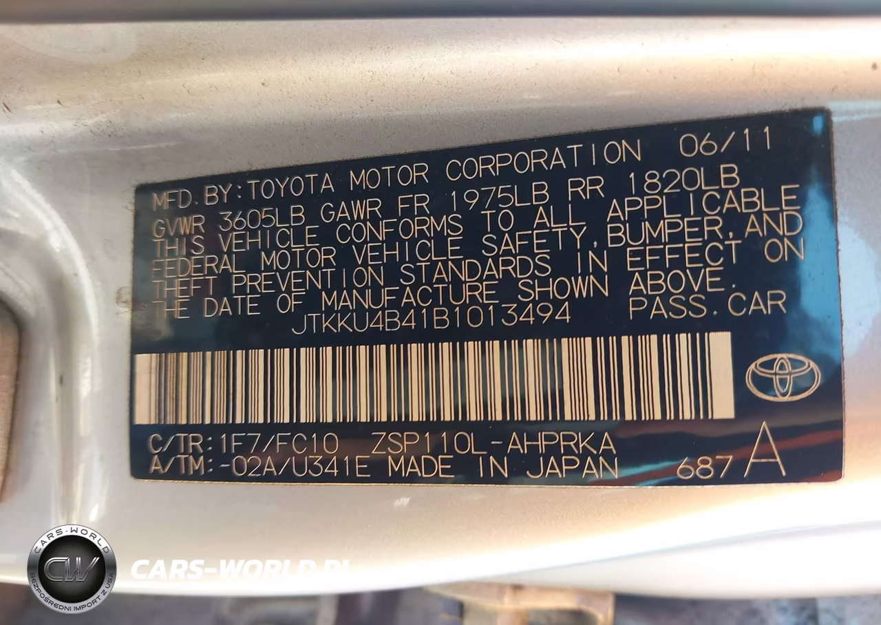 2011 Scion Xd VIN:JTKKU4B41B1013494 - 9