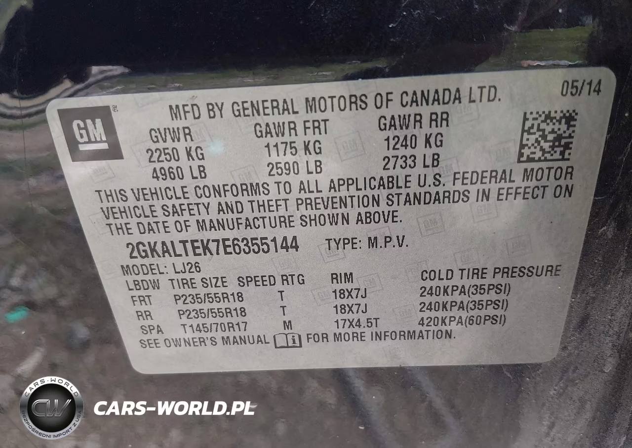 2014 GMC Terrain Slt-2 VIN:2GKALTEK7E6355144 - 9
