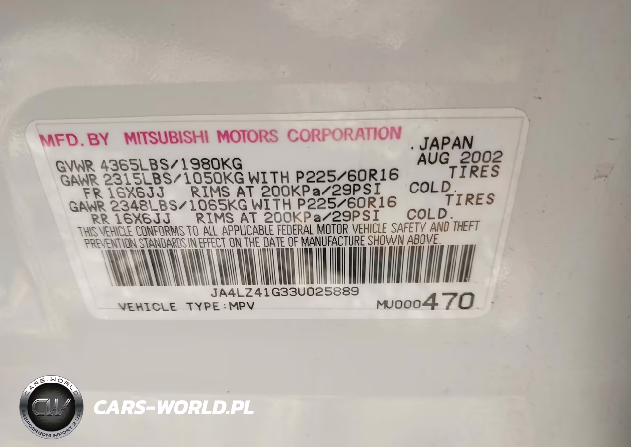 2003 Mitsubishi Outlander Xls VIN:JA4LZ41G33U025889 - 9