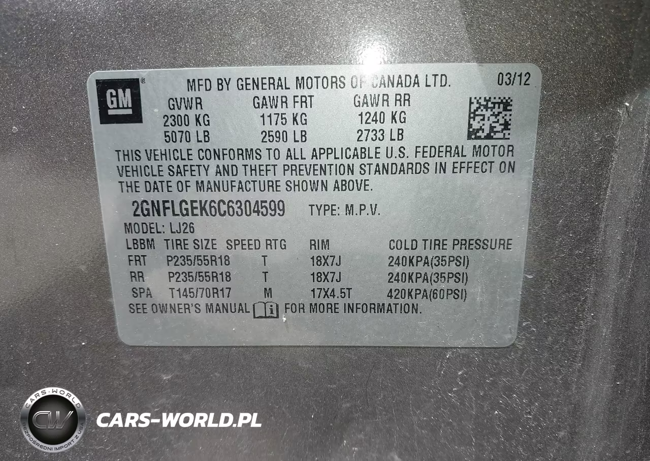 2012 Chevrolet Equinox Ltz VIN:2GNFLGEK6C6304599 - 9