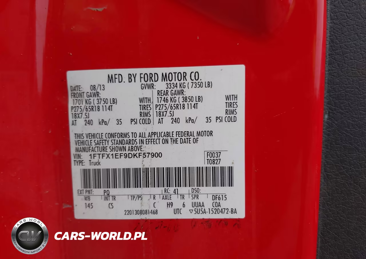 2013 Ford F-150 Stx VIN:1FTFX1EF9DKF57900 - 9